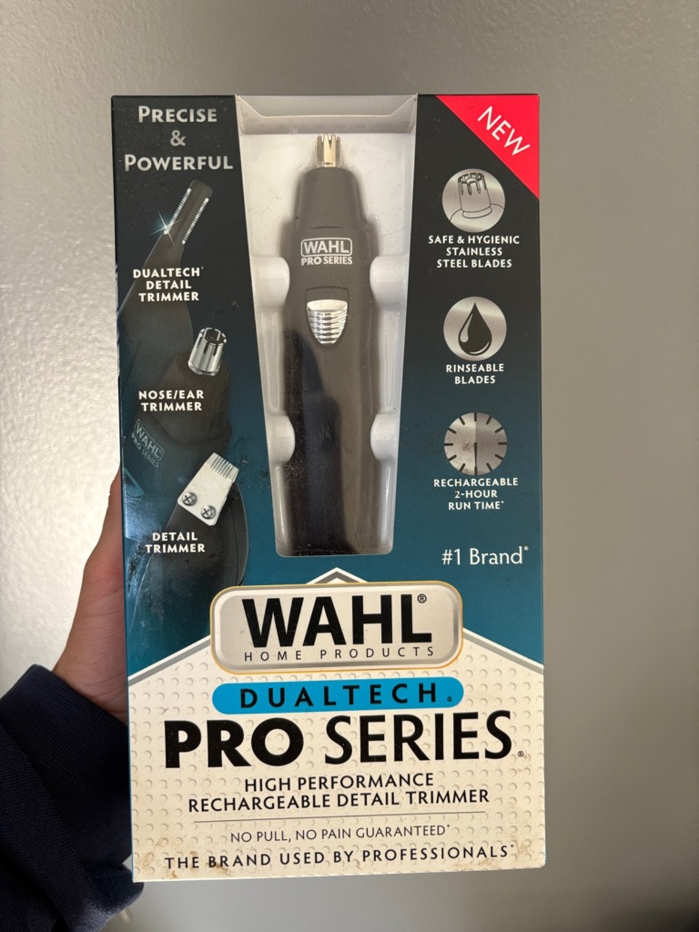 Wahl Pro Series DualTech Rechargeable Detail Trimmer - Black & Silver